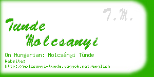 tunde molcsanyi business card